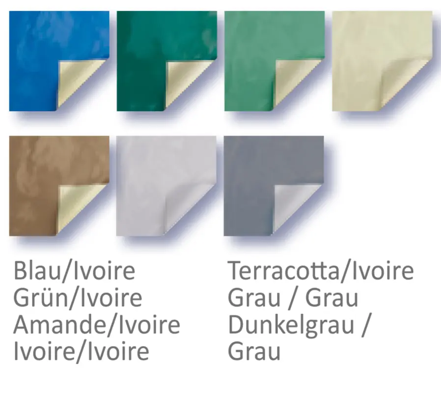 Rollschutzabdeckung Pool Farben